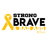 Strong Brave + Bad Ass - AS Colour - Kids/Teen Tee Design