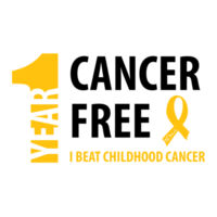 1 Year Cancer Free - AS Colour - Wee Tee - Size 000-2 Design