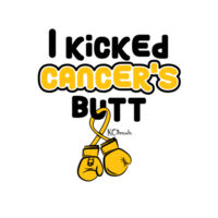 I kicked Cancers Butt! - AS Colour - Wee Tee - Size 000-2 Design