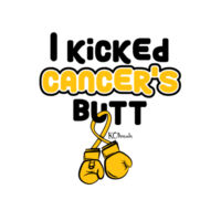 I kicked Cancers Butt! - AS Colour - Kids/Teen Tee Design